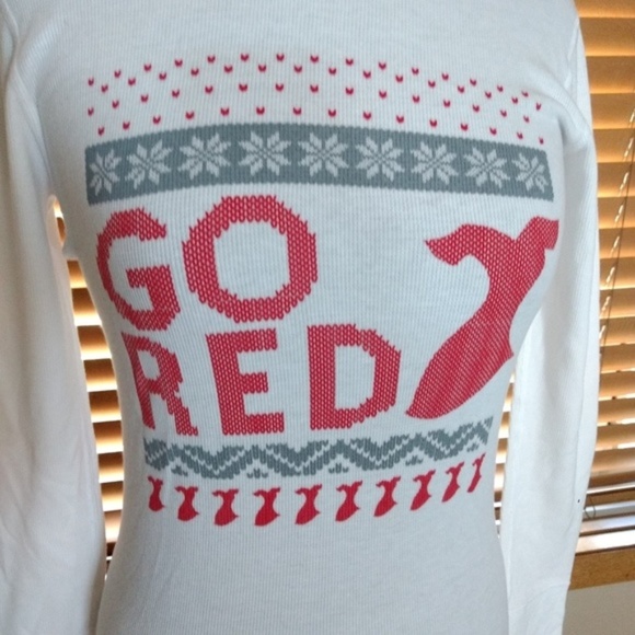 Go Red For Women Shirt Top Size XS American Heart Association White - Picture 7 of 8